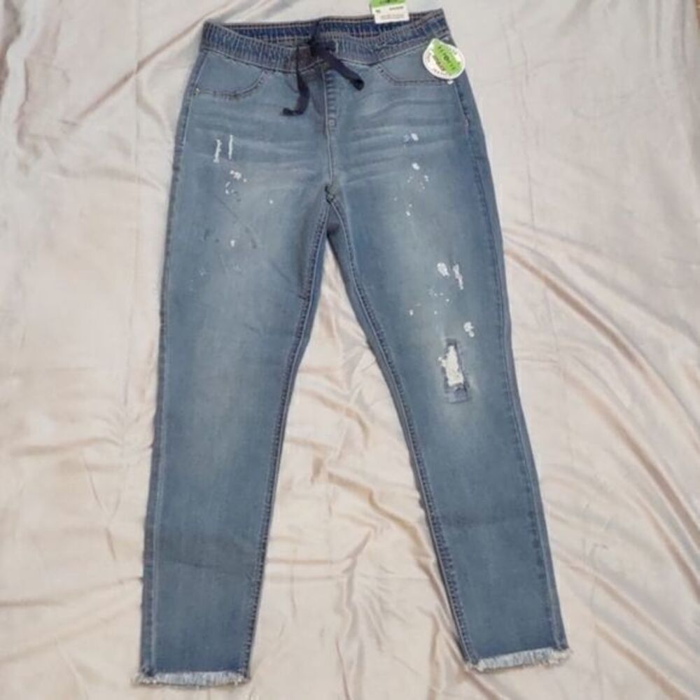 Justice Pull On Elastic Waist Jeggings made with Recycled‎ Plastic Sz 16Plus